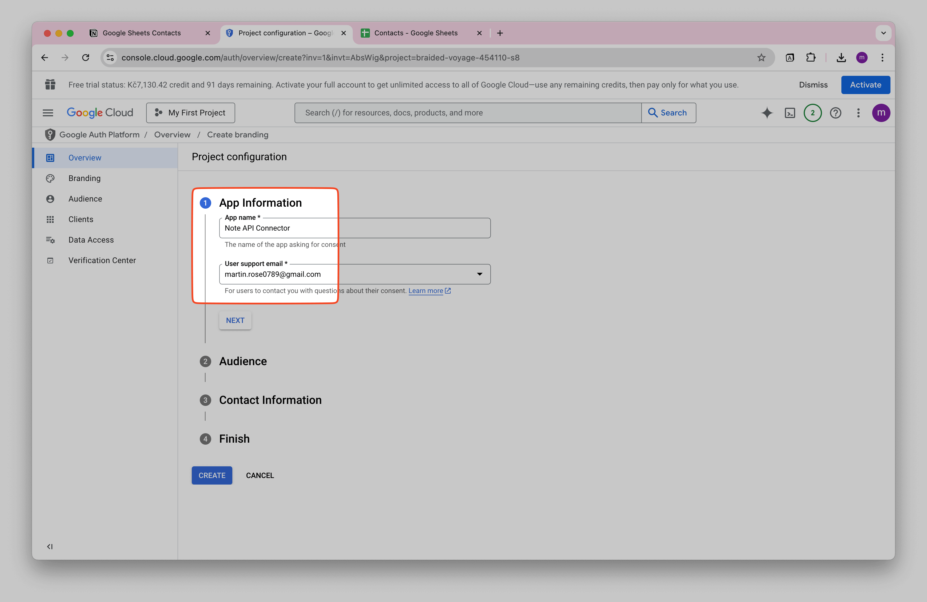 Google Cloud OAuth Consent Name