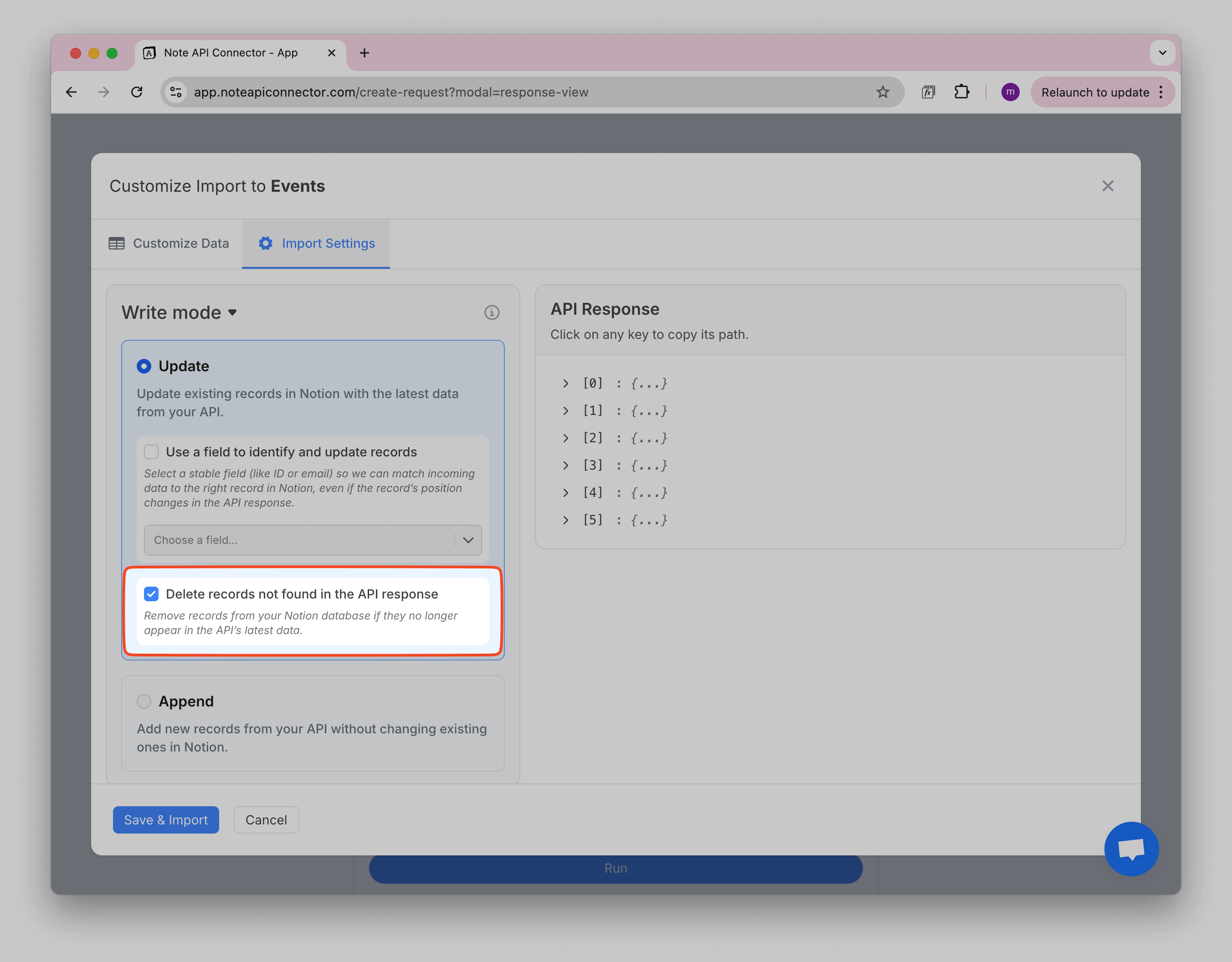 Delete Missing Records